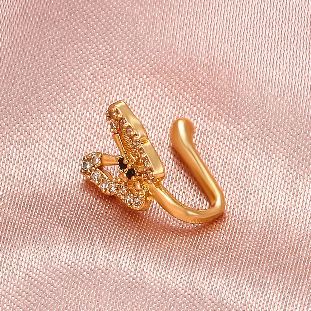 Clip-On U-Shaped Nose Stud No Piercing Zirconia | Nixie Clip-On Nose Stud Nixie