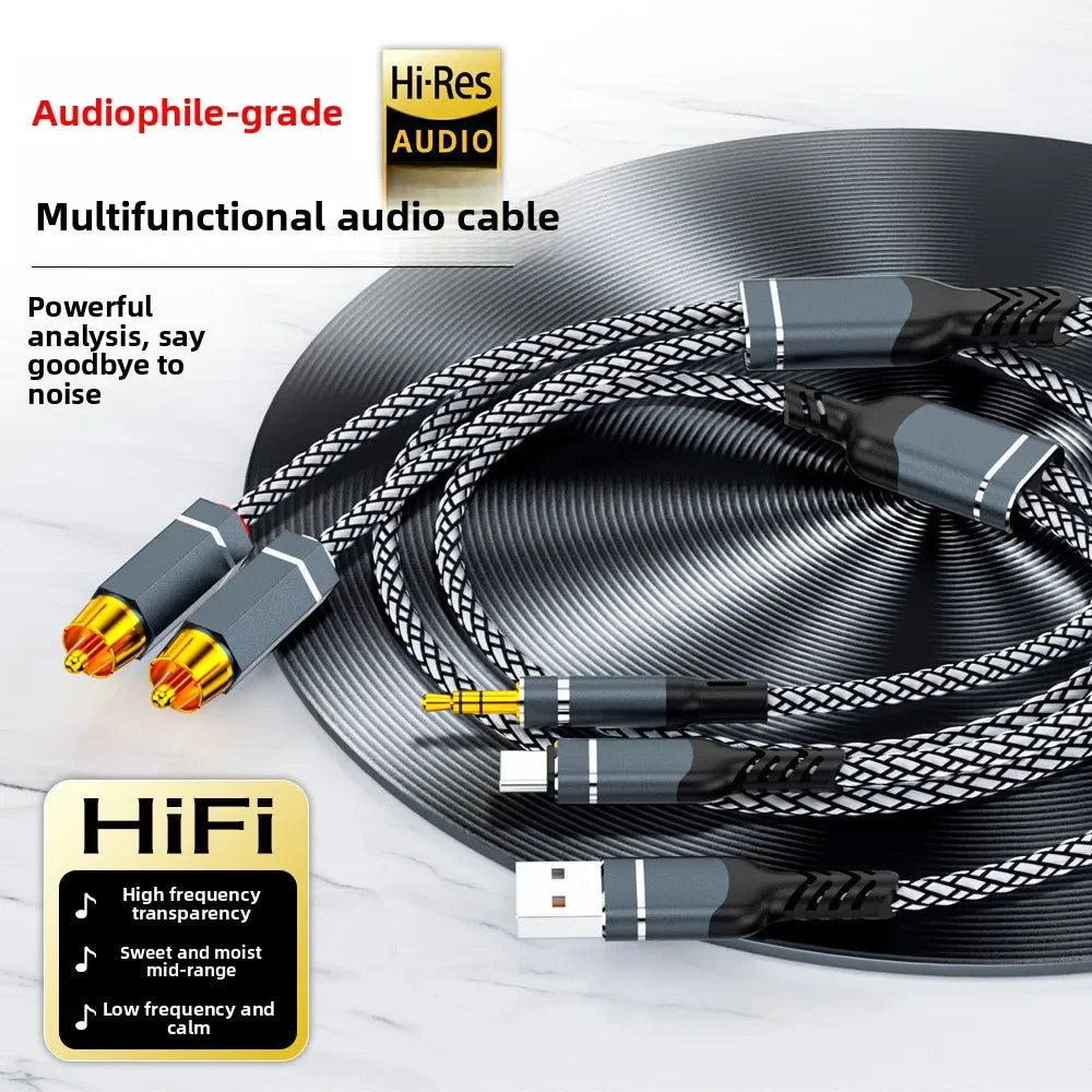Nixie 1-to-2 Dual RCA Audio Cable – AUX & USB Compatible RCA Audio Cable Nixie
