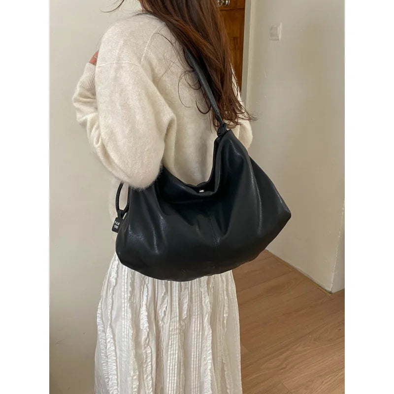 Large Capacity PU Leather Shoulder Crossbody Tote Bag – Nixie Shoulder Crossbody Tote Nixie