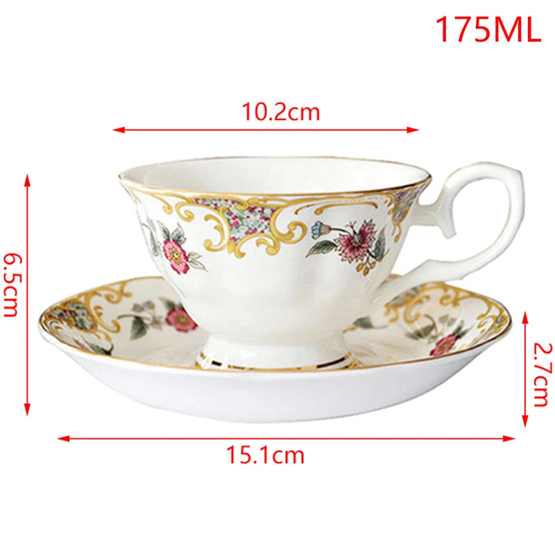 European Bone China Coffee Cup & Saucer Set 200ml Ceramic Ceramic Coffee Set Nixie