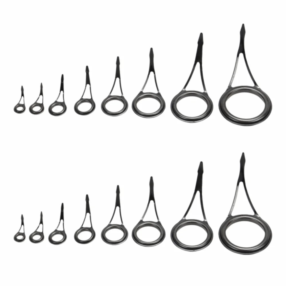 16PCS Ceramic Fishing Rod Guide Rings Set – 8 Sizes Fishing Rod Guides Nixie