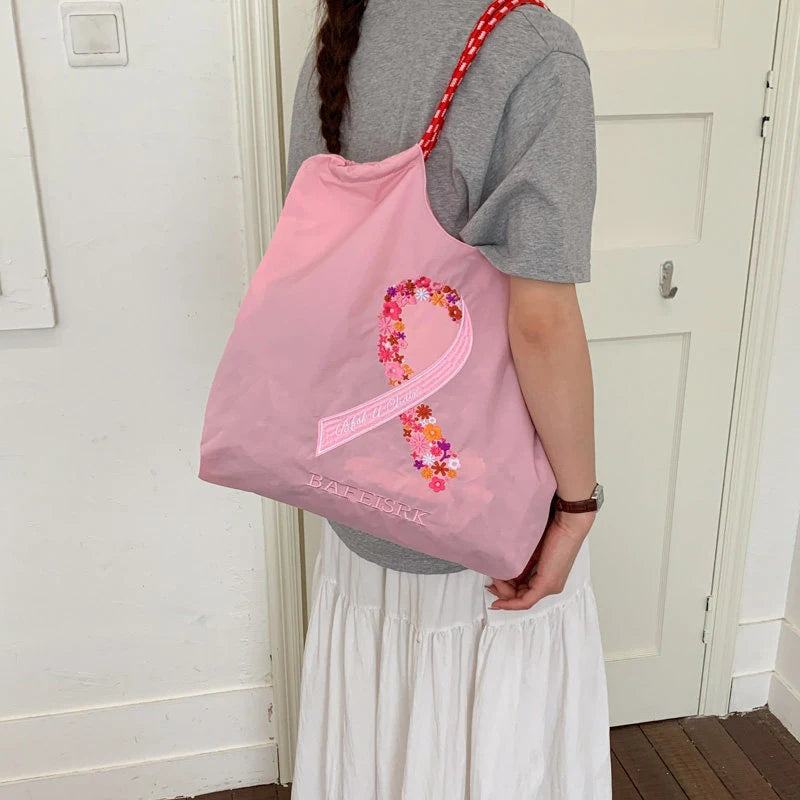 Japanese Embroidered Silk Scarf Large Shoulder Tote Bag for Women Women's Shoulder Bag Nixie