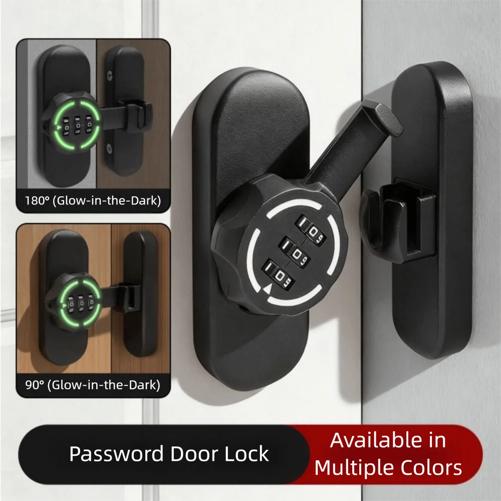 Zinc Alloy Mechanical Password Lock – 90/180° Sliding Door Bolt Mechanical Door Lock Nixie