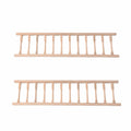2pcs Birch Wood Dollhouse Railing 1:12 Scale Balustrade Kit Dollhouse Railing Kit Nixie Wood