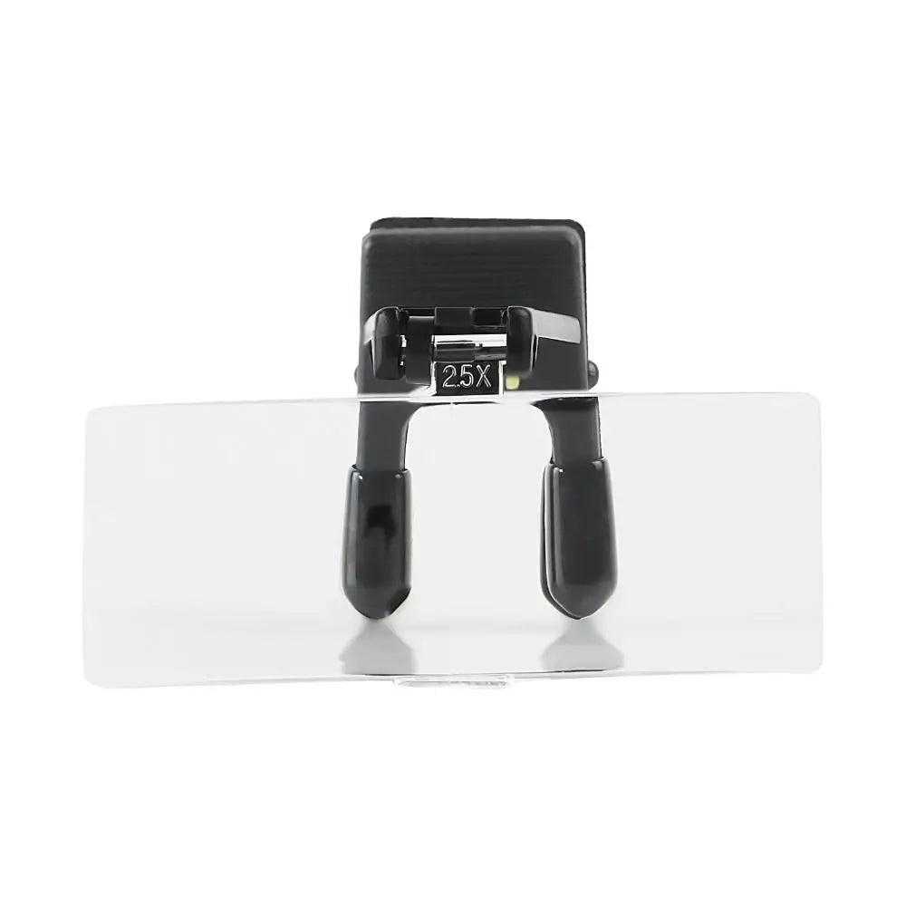 Clip-On LED Magnifier Loupe 1.5x 2.5x 3.5x Folding Eyeglass LED Magnifier Loupe Nixie