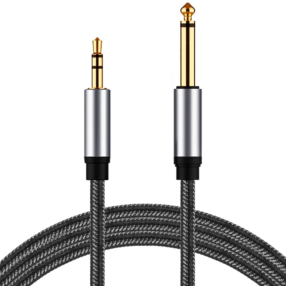 6.35mm to 3.5mm TRS Stereo Audio Cable 4FT | Guitar & Amp Stereo Audio Cable Nixie