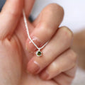 Green Diamond Sparkling Starlight Necklace – Elegant Collarbone Chain Pendant Necklace Nixie XL0461 45cm