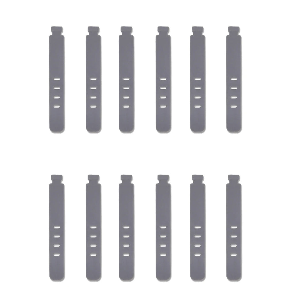 Reusable Silicone Cable Ties Cord Organizer – 4/12/20 Pack Silicone Cable Ties Nixie Gray-12PCS