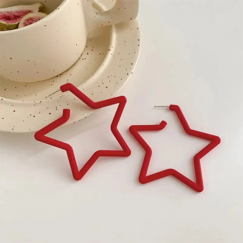 Colorful Star Acrylic Drop Earrings – Geometric Fashion Jewelry Drop Earrings Nixie XL2062-11