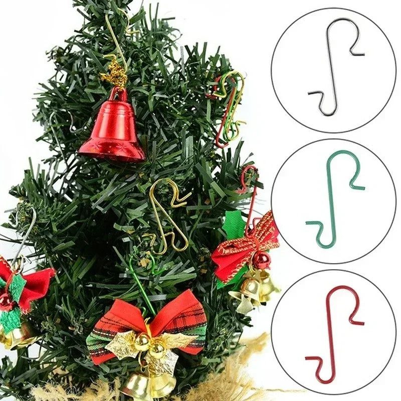 20Pcs Metal S-Hook Christmas Ornament Hangers – Tree Décor Christmas Ornament Hooks Nixie