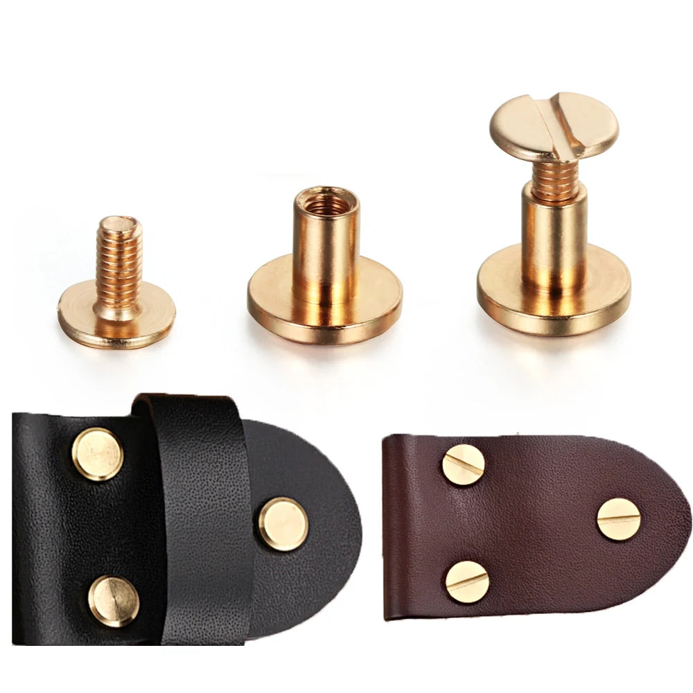10Pcs Copper Screw Rivets 5/6.5/8mm – Leather Craft Bags Leather Craft Rivets Nixie