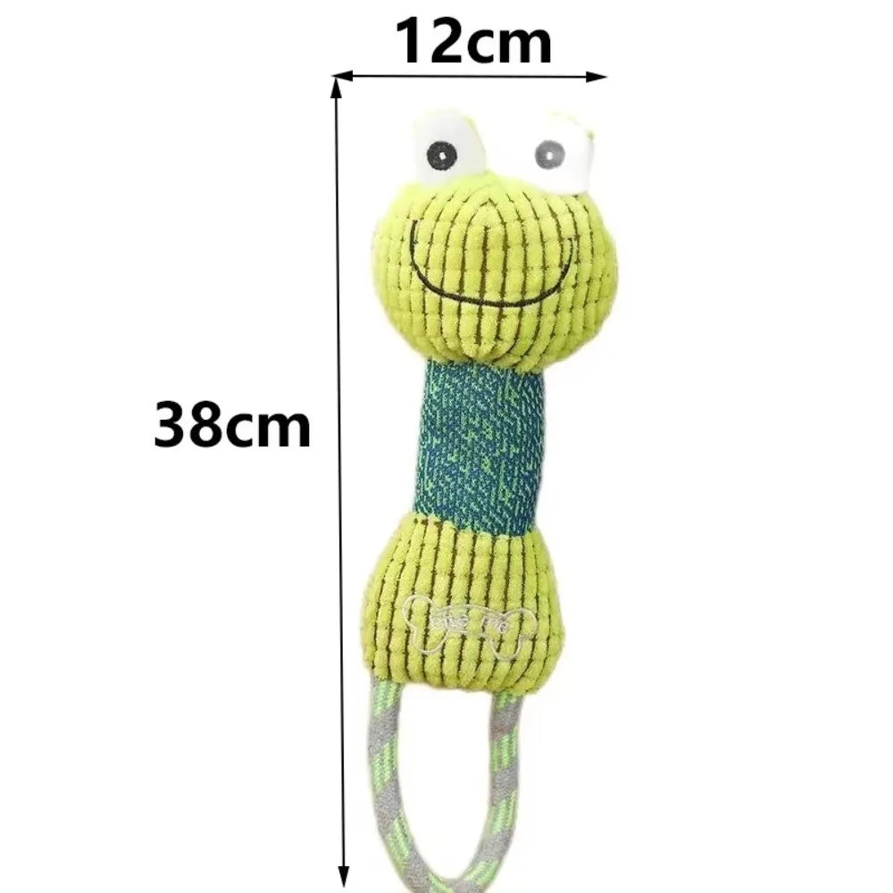 Cartoon Animal Squeaky Dog Chew Toy – Corduroy Interactive