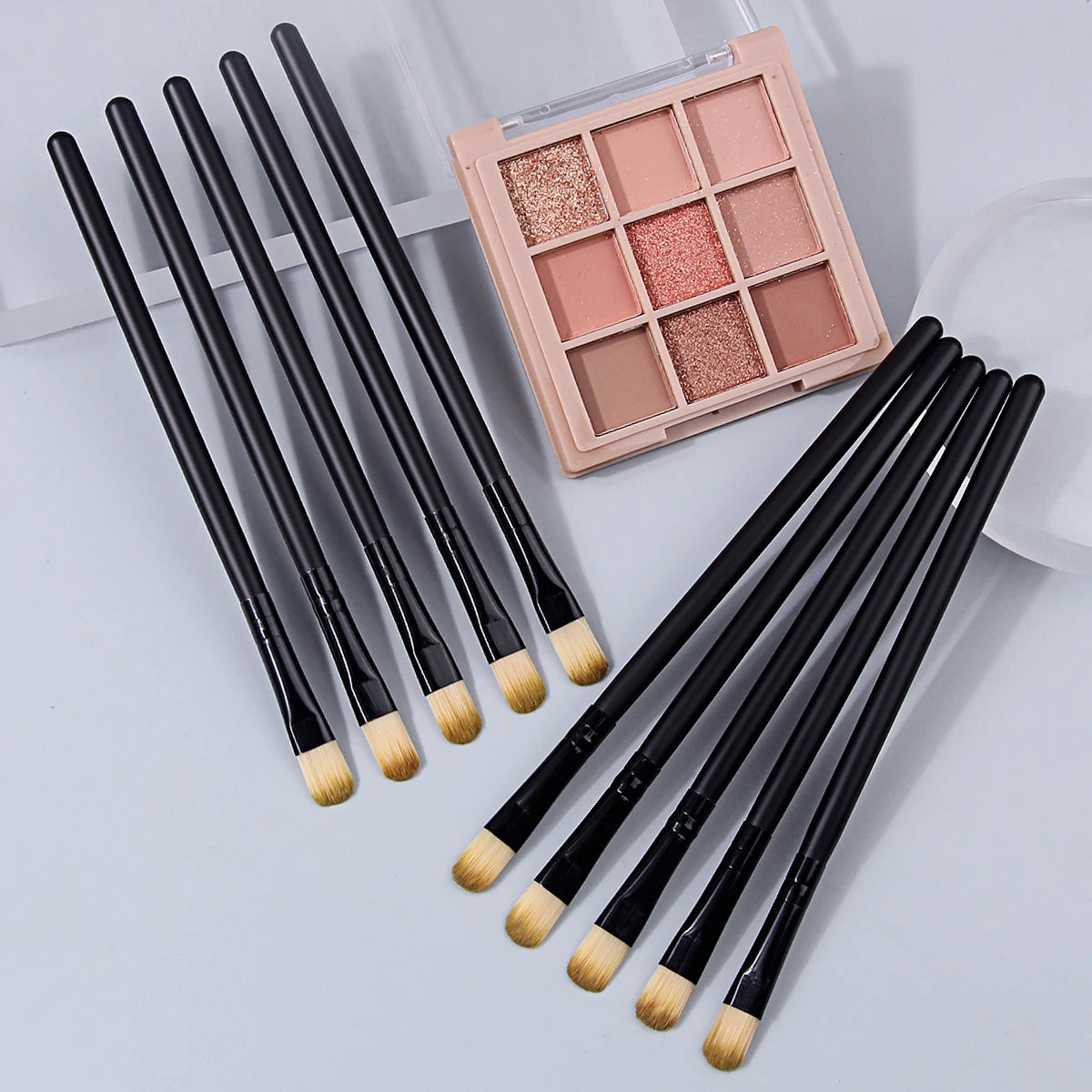 10-Piece Eye Makeup Brush Set – Eyeshadow, Liner & Brow Eye Makeup Brushes Nixie
