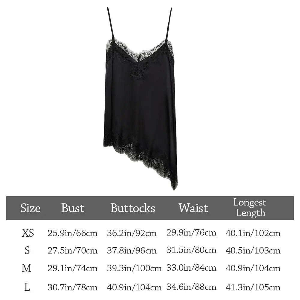 Women's Asymmetrical Lace Backless Camisole Tank Top Lace Camisole Top Nixie