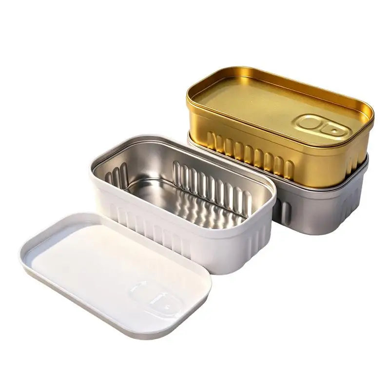 Sardine Can Tin Storage Box – Travel & Home Organizer Novelty Tin Storage Box Nixie