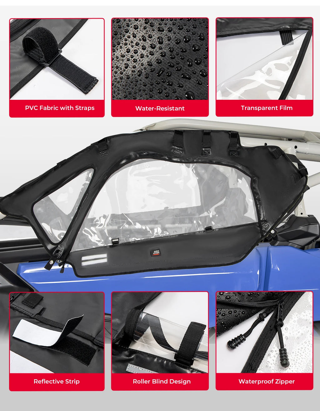 Can-Am Maverick X3 PVC Soft Upper Door Kit 2017-2026 UTV Soft Door Kit Nixie