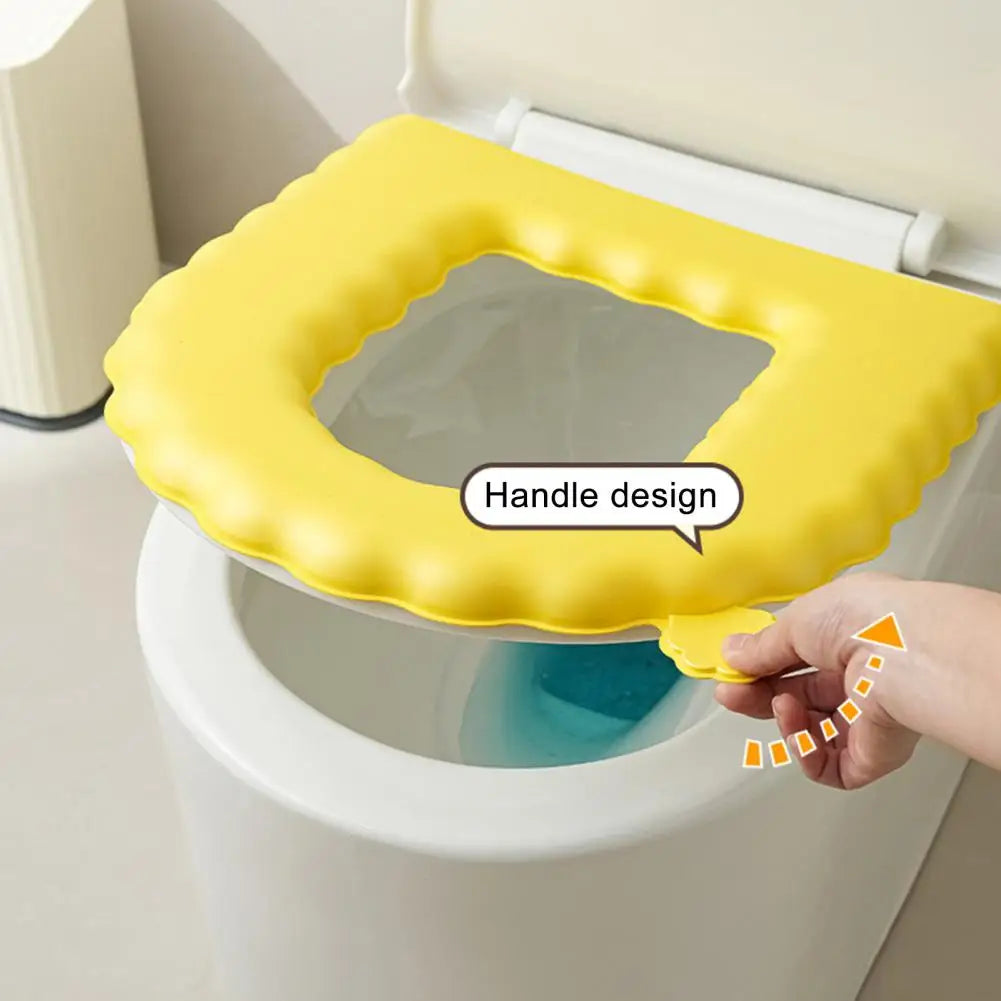 EVA Foam Toilet Seat Cover – Wavy Lace & Cloud Handle Toilet Seat Cover Nixie