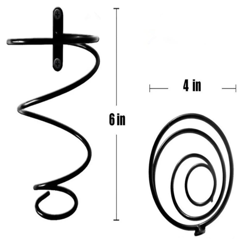 Spiral Wall Mount Wine Bottle Rack – Iron Display Storage