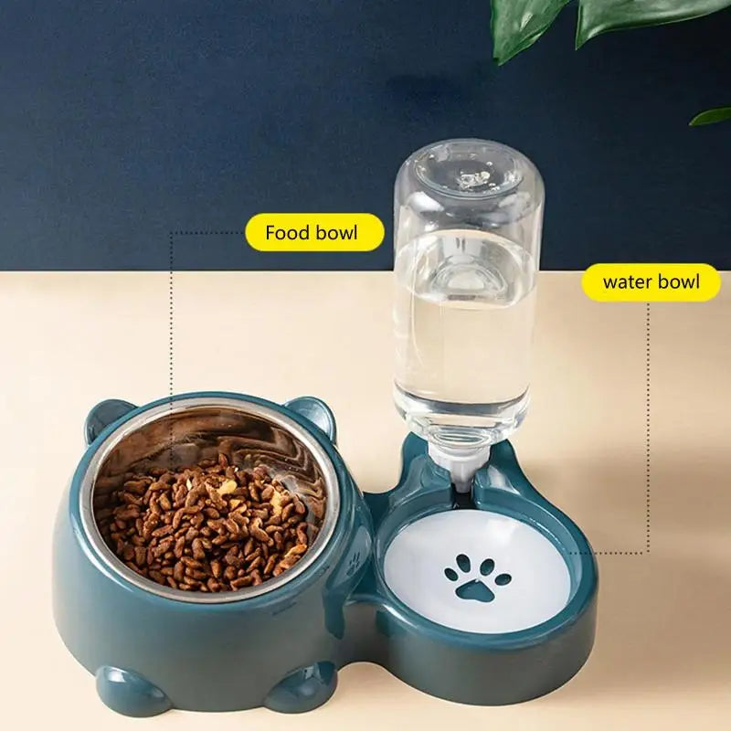 2-in-1 Pet Feeding Bowl & Auto Water Dispenser – BPA-Free Pet Feeding Set Nixie