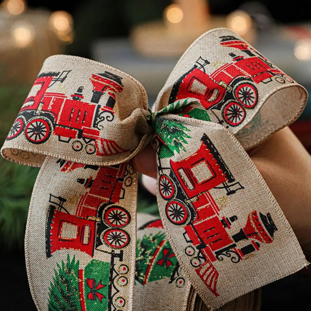 Christmas Red Burlap Ribbon 2M – DIY Festive Craft Ribbon Craft Ribbon Nixie