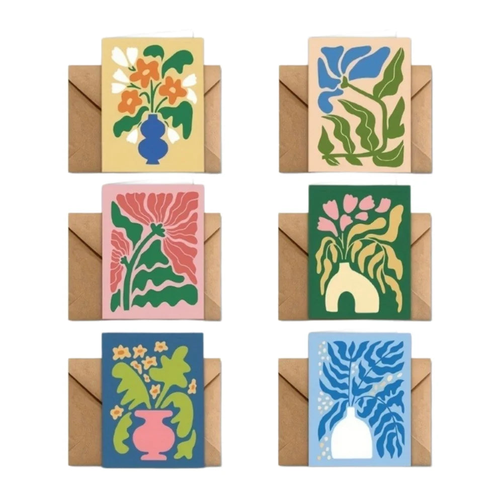 Boho Floral Thank You Cards with Envelopes – 12 or 24 Pack Greeting Note Cards Nixie 6 Cards Envelopes-B
