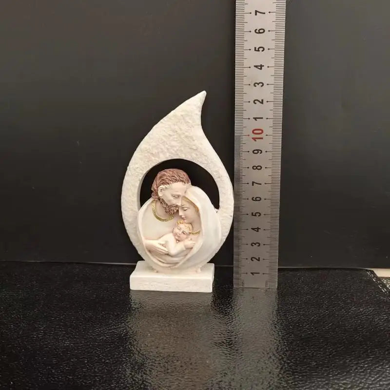 Holy Family Resin Figurine – Nativity Mary Statue Gift Religious Figurine Nixie
