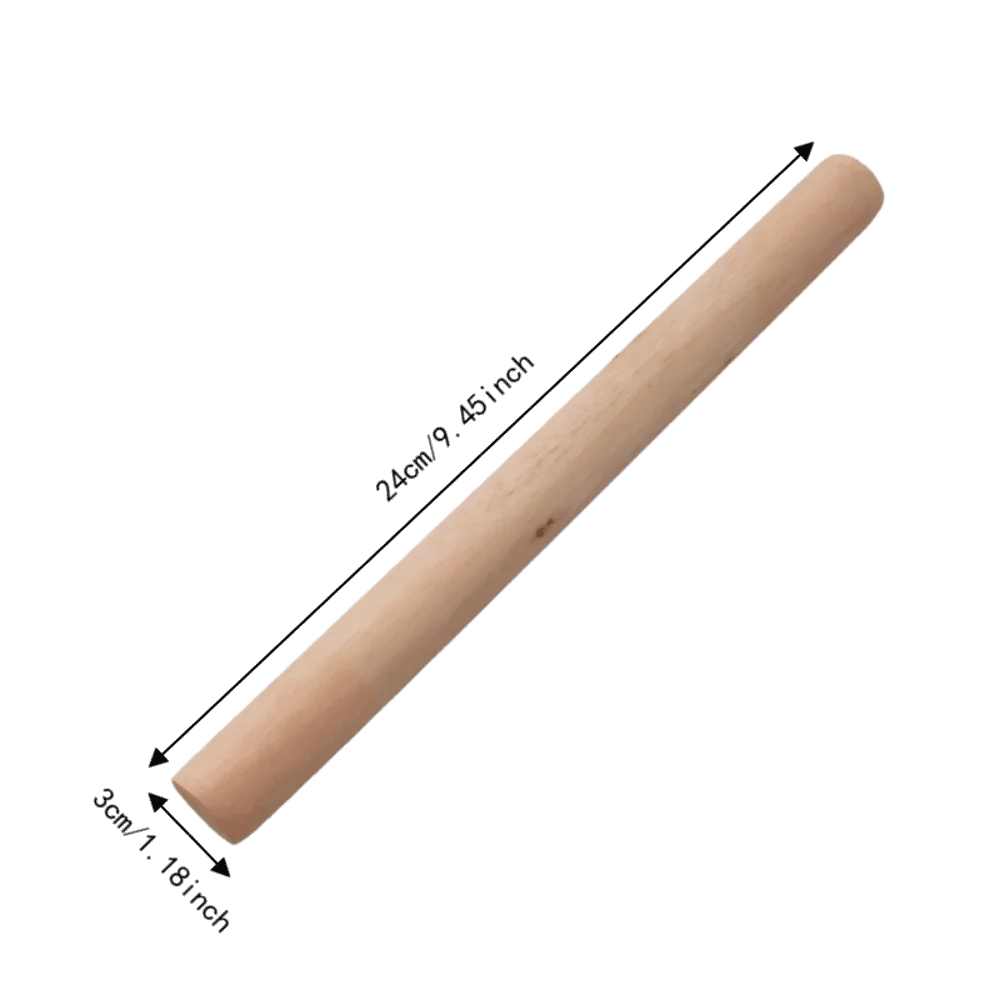 Beech Wood Rolling Pin – Small Fondant & Dough Roller 24cm Wooden Rolling Pin Nixie