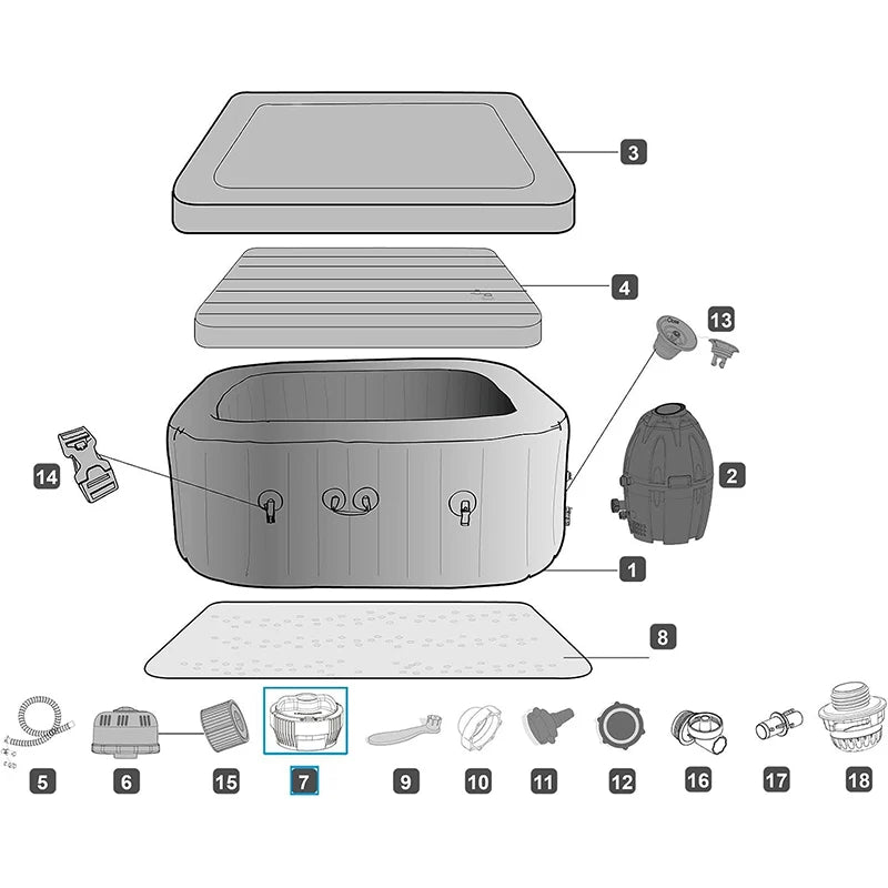 Chlorine Dispenser for Hot Tub & Spa – Lay-Z-Spa Compatible Chlorine Dispenser Nixie