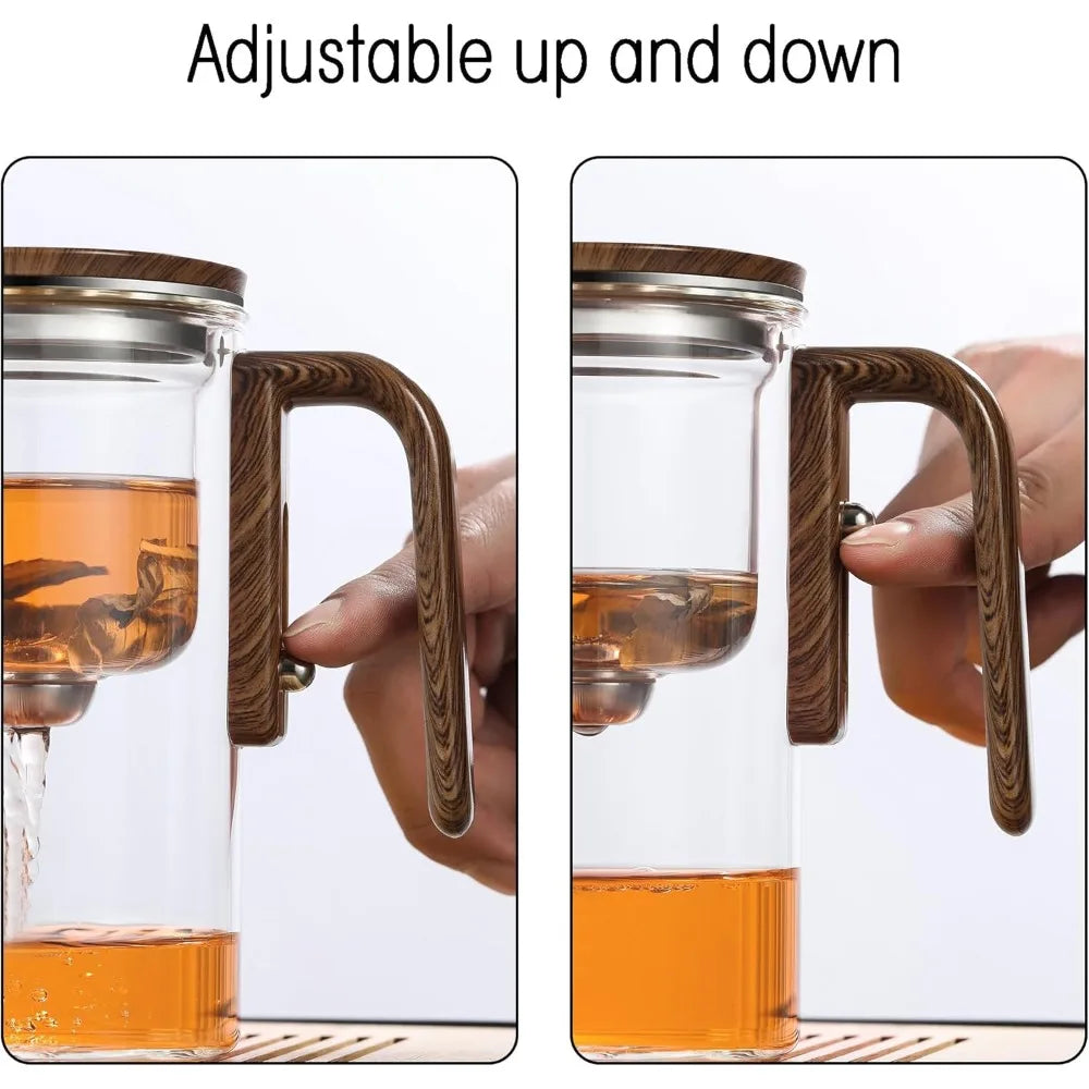 Nixie Glass Teapot with Filter & Magnetic Switch – 850ml Glass Teapot Nixie