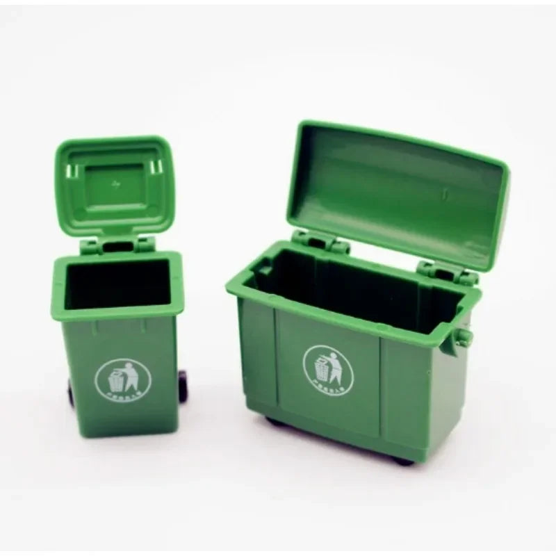 Dollhouse Mini Trash Cans & Toy Truck Set | Miniature Scene Dollhouse Miniature Set Nixie