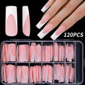 240/120Pcs French Square Press On Nails Full Cover Nail Tips Press On Nails Nixie TD232-B1-120pcs