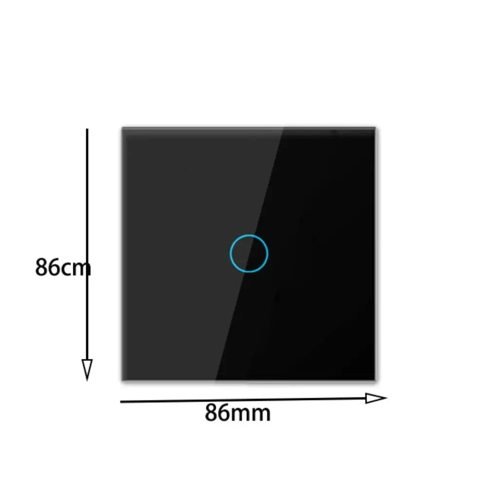 Crystal Glass LED Touch Wall Switch 1/2/3 Gang EU 100-240V