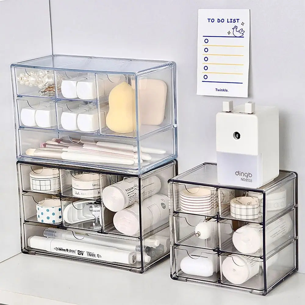 Transparent Drawer Storage Box – Stackable Plastic Organizer
