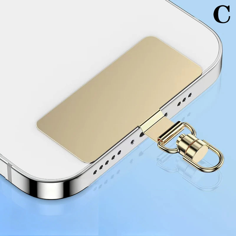Steel Phone Lanyard Patch Clip – Anti-Drop Metal Strap Tab
