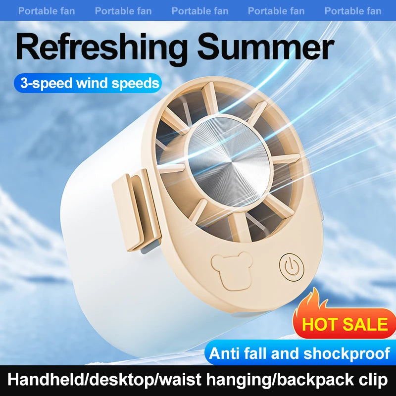 Nixie Hanging Waist Fan USB Rechargeable Portable Mini Fan Portable Waist Fan Nixie