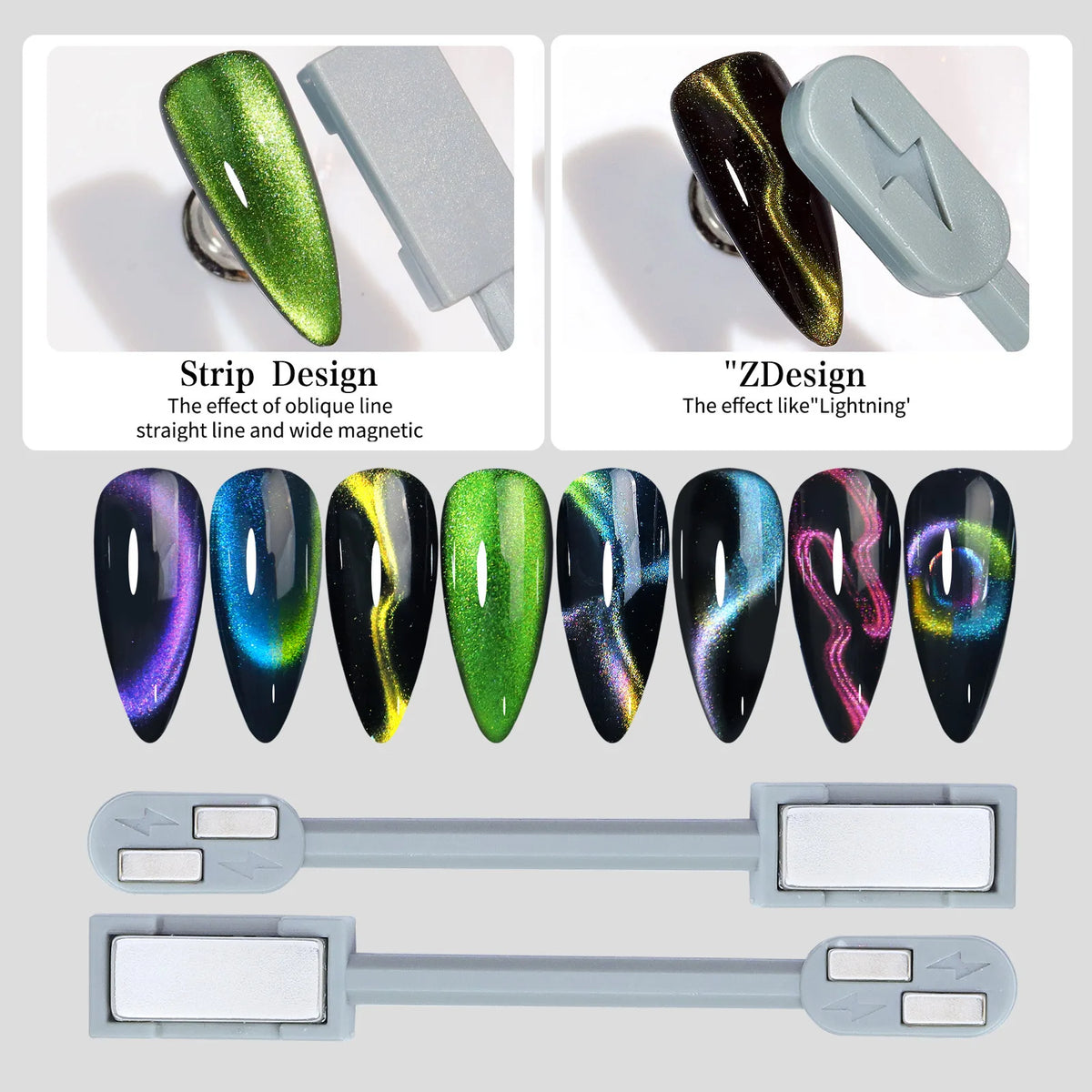 Dual-Ended Nail Magnet for Cat Eye Gel Polish | Nixie Nail Art Magnet Nixie