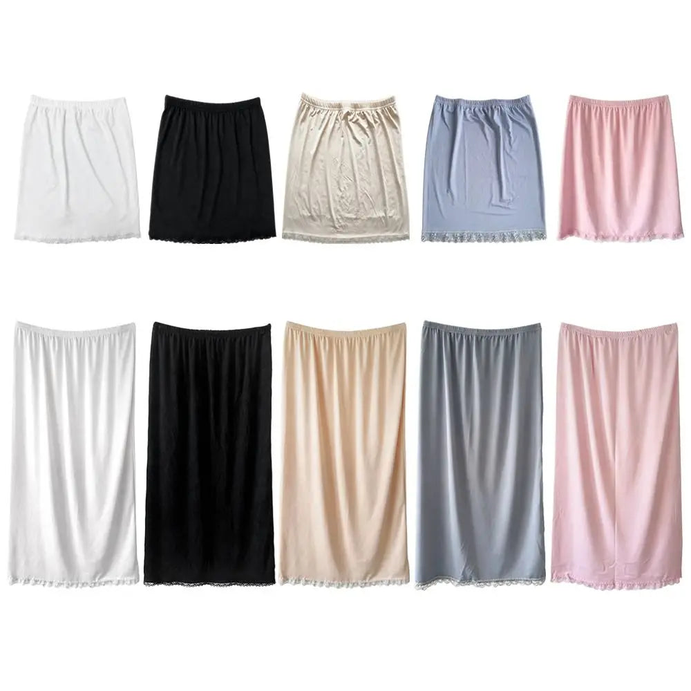 Women's Lace Half Slip Underskirt – Lightweight Anti-Sheer Liner Half Slip Underskirt Nixie