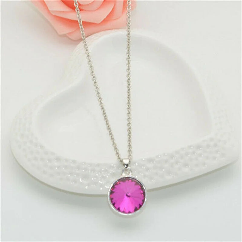 Crystal Turquoise Glass Pendant Necklace – Mood Tracker | Nixie Pendant Necklace Nixie