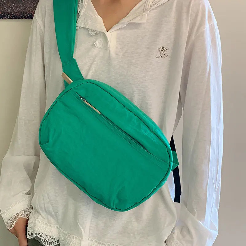 Nixie Men's Nylon Crossbody Chest Bag – Lightweight Satchel Crossbody Chest Bag Nixie Green