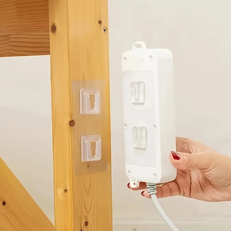 Double-Sided Adhesive Wall Hooks – Transparent Hook Kit Adhesive Wall Hooks Nixie