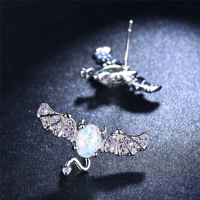 Simulated Opal Crystal Stud Earrings – Zinc Alloy Fashion Jewelry Stud Earrings Nixie
