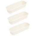 3-Pack Silicone Bread Molds – Non-Stick Oven & Air Fryer Trays Silicone Baking Molds Nixie White
