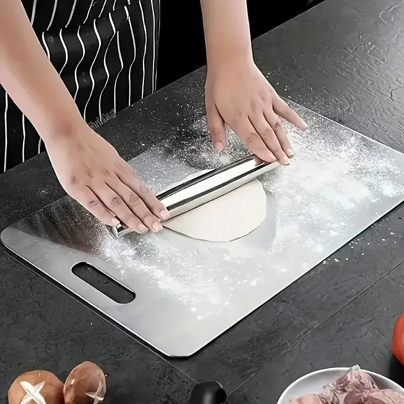 3-Piece Stainless Steel Cutting Board Set with Juice Groove Cutting Board Set Nixie
