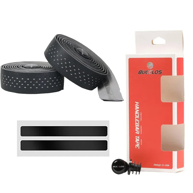 BUCKLOS Bike Handlebar Tape – Breathable PU+EVA Bar Wrap Bicycle Handlebar Tape Nixie GRAY