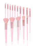 15-Piece Pink Makeup Brush Set with Storage Bucket | Nixie Makeup Brush Set Nixie pink