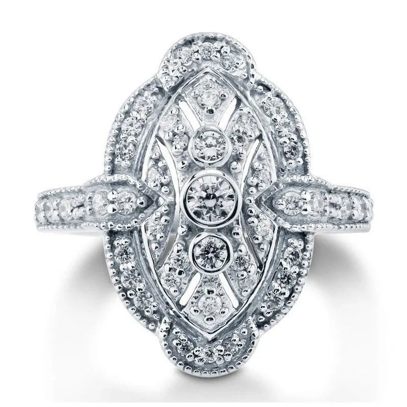 Women's Crystal Necklace Earrings Ring Set – Bridal Jewelry Gift Crystal Jewelry Set Nixie