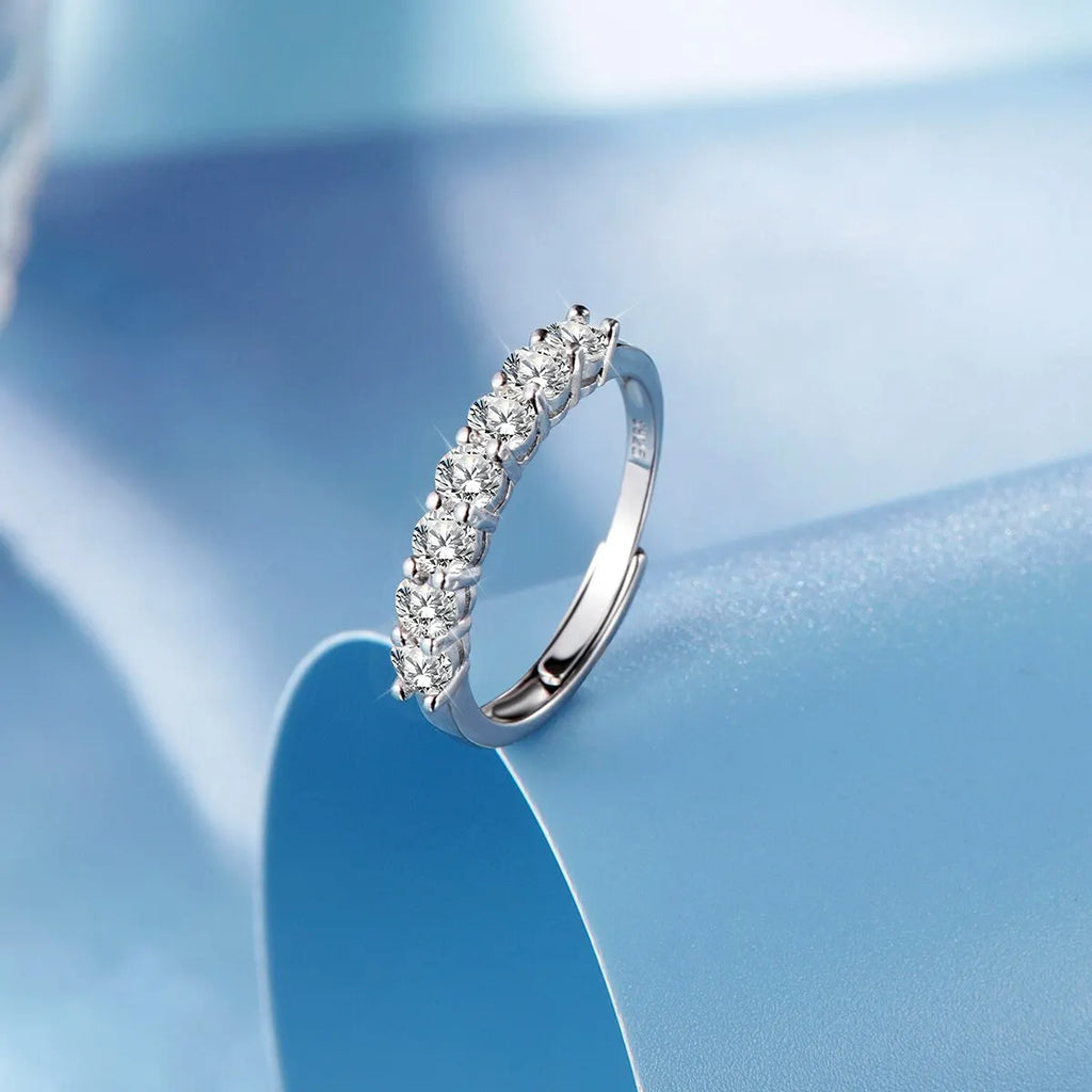 Sterling Silver Moissanite Princess Ring | Fine Jewelry for Women Moissanite Silver Ring Nixie