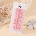 12-Piece Girls Flower Hair Clips – Chrysanthemum & Rhinestones Flower Hair Clips Nixie Pink 12PCS