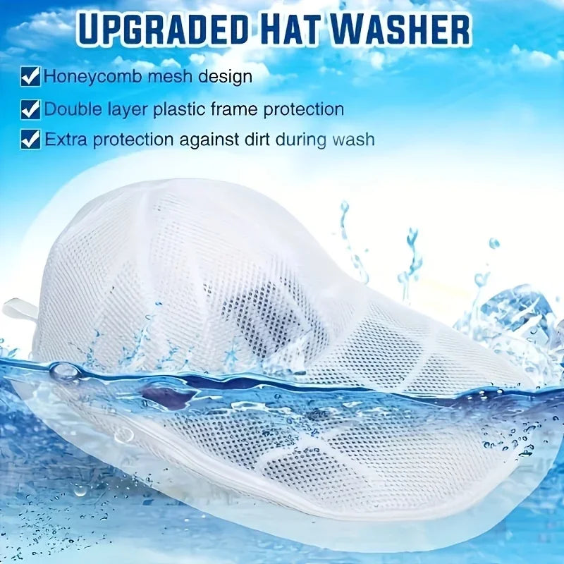 Baseball Cap Washer Cage & Mesh Bag | Anti-Deformation Hat Cleaner