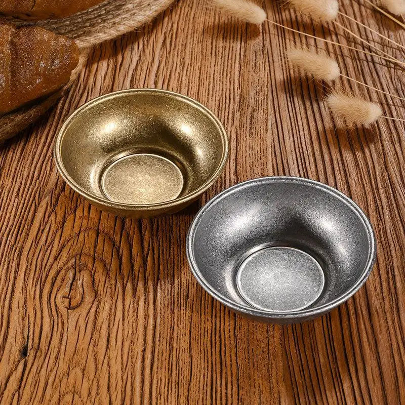 Retro Stainless Steel Sauce Dishes – Vintage Condiment Set Condiment Serving Dishes Nixie